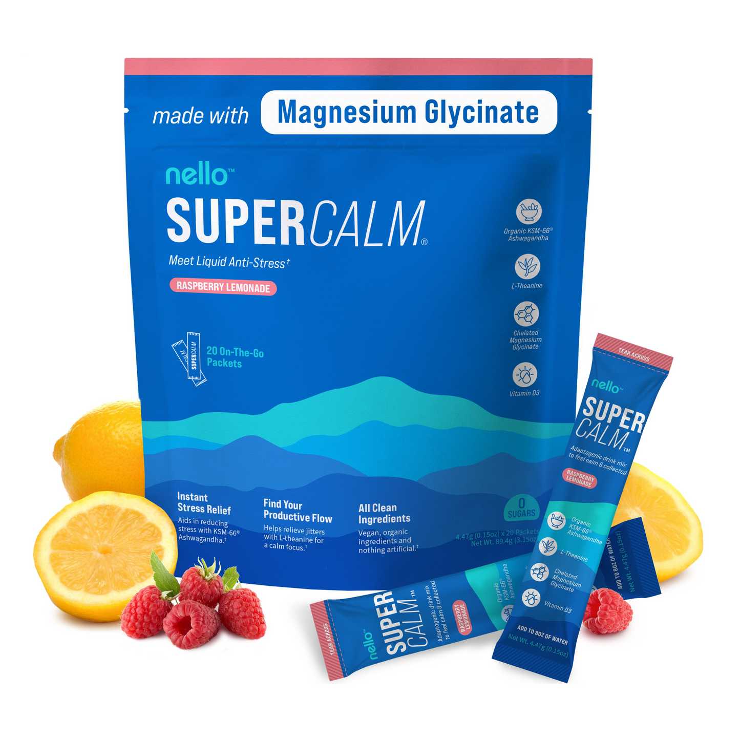 Nello Supercalm™ Ashwagandha – Equilibrio Emocional y Claridad Mental