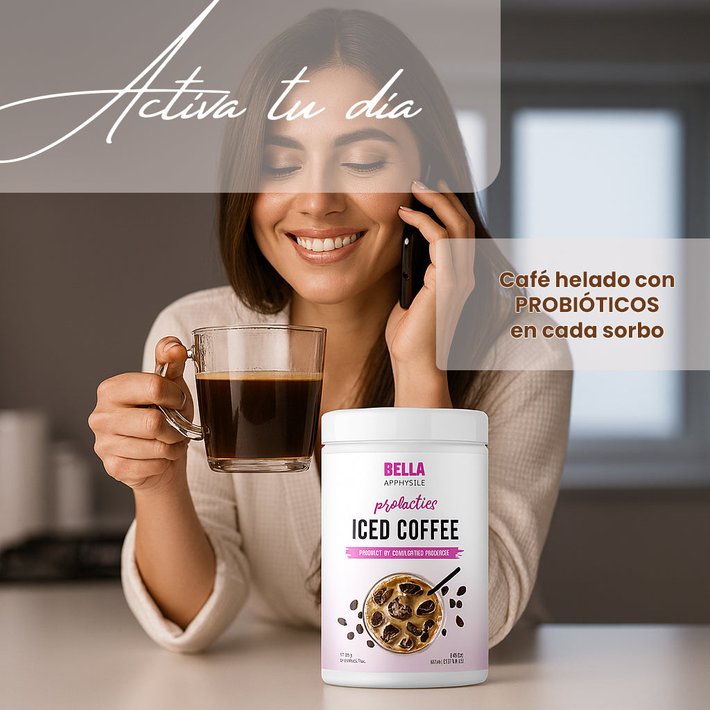 Café Helado con Probióticos Bella – Ligero, digestivo y con buen sabor.
