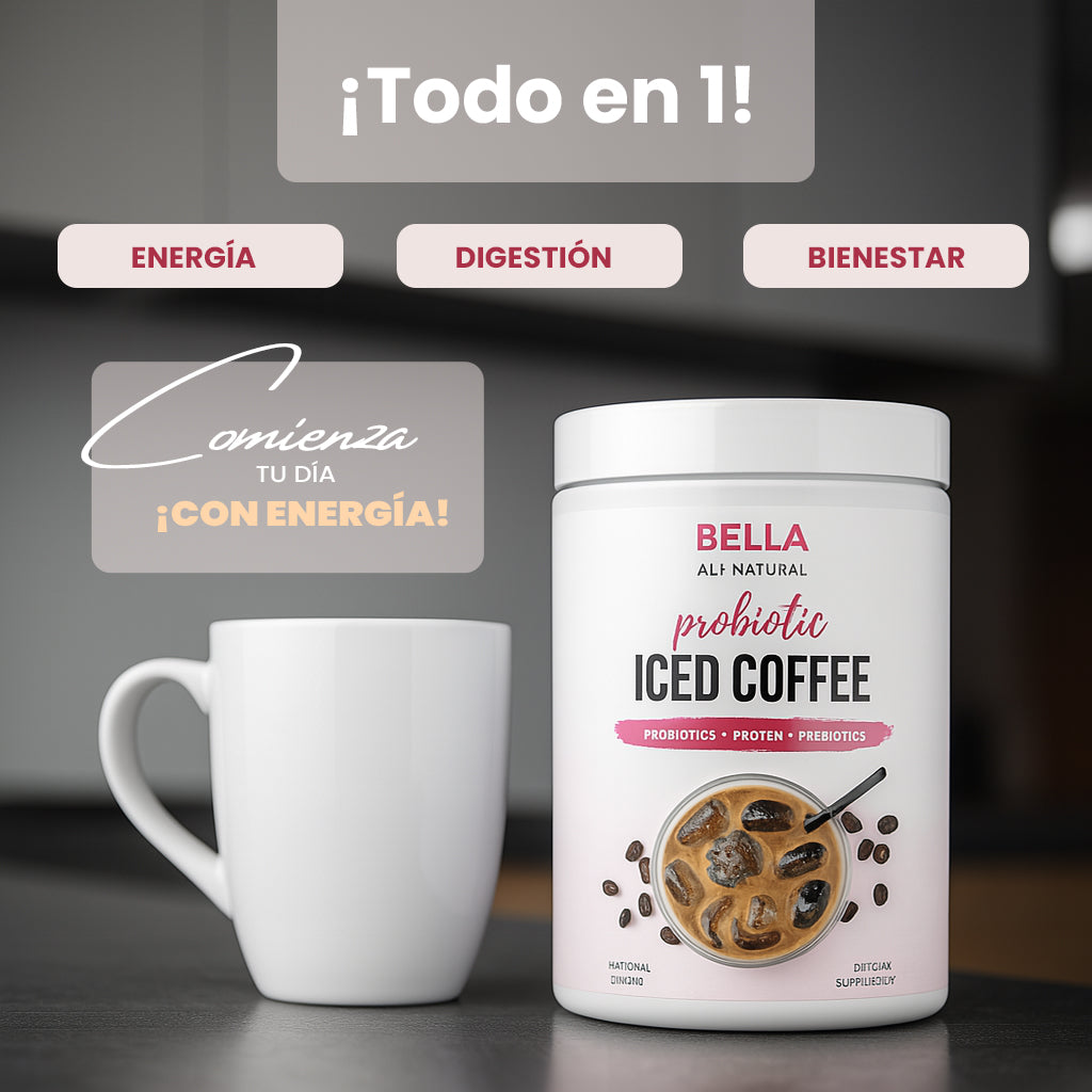 Café Helado con Probióticos Bella – Ligero, digestivo y con buen sabor.