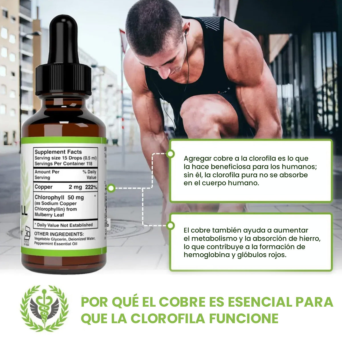Clorofila líquida Kindness – Apoya tu detox, mejora tu digestión y revitaliza tu cuerpo
