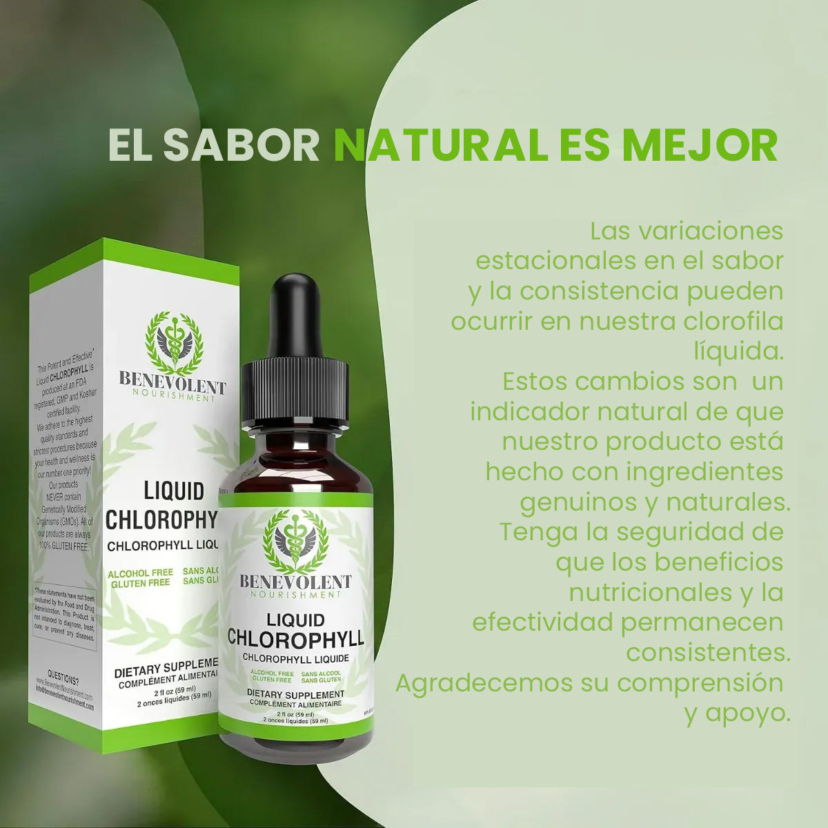 Clorofila líquida Kindness – Apoya tu detox, mejora tu digestión y revitaliza tu cuerpo