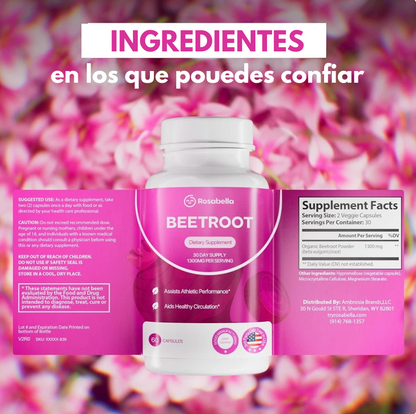 BeetVital – Remolacha Orgánica 1300 mg para Circulación, Energía y Bienestar Natural