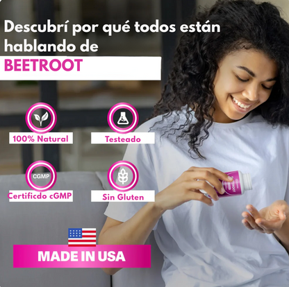 BeetVital – Remolacha Orgánica 1300 mg para Circulación, Energía y Bienestar Natural