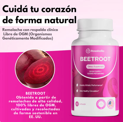 BeetVital – Remolacha Orgánica 1300 mg para Circulación, Energía y Bienestar Natural