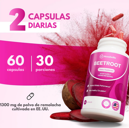 BeetVital – Remolacha Orgánica 1300 mg para Circulación, Energía y Bienestar Natural