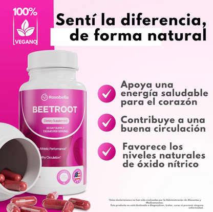 BeetVital – Remolacha Orgánica 1300 mg para Circulación, Energía y Bienestar Natural