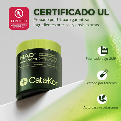 Cata-Kor™ NAD+ Liposomal 250mg – Fórmula avanzada de apoyo celular y claridad mental