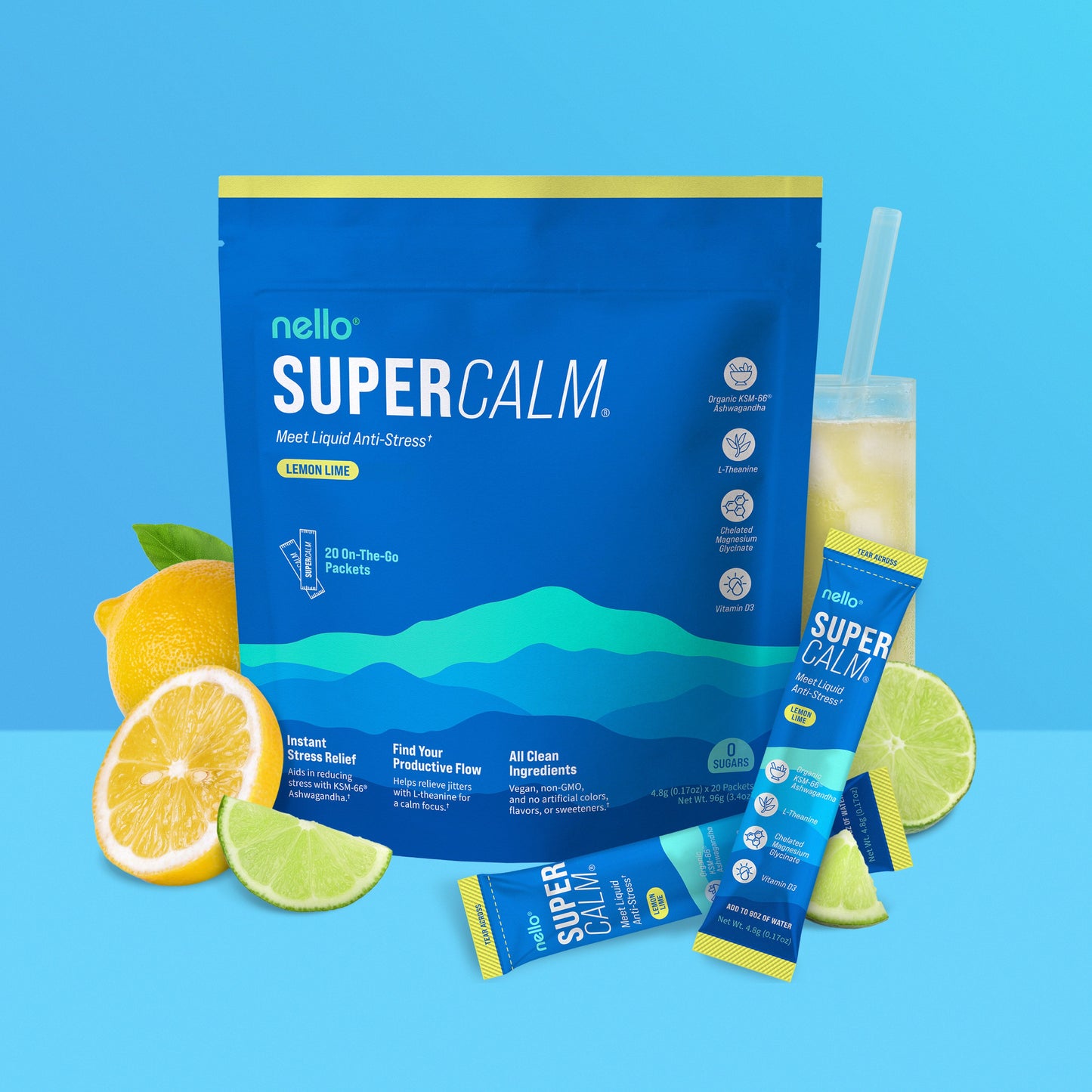 Nello Supercalm™ Ashwagandha – Equilibrio Emocional y Claridad Mental