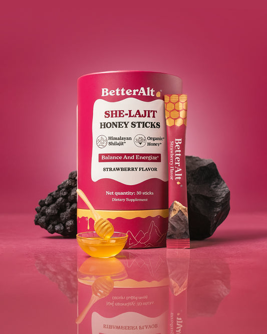 SHE-LAJIT™ Honey Sticks – Energía, Equilibrio Hormonal y Bienestar Femenino