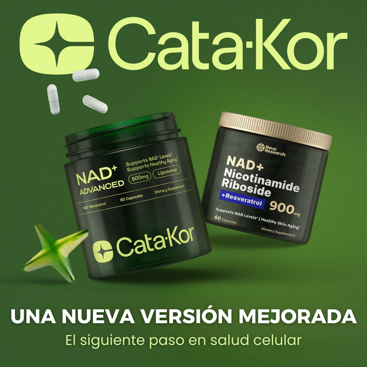 Cata-Kor™ NAD+ Liposomal 250mg – Fórmula avanzada de apoyo celular y claridad mental
